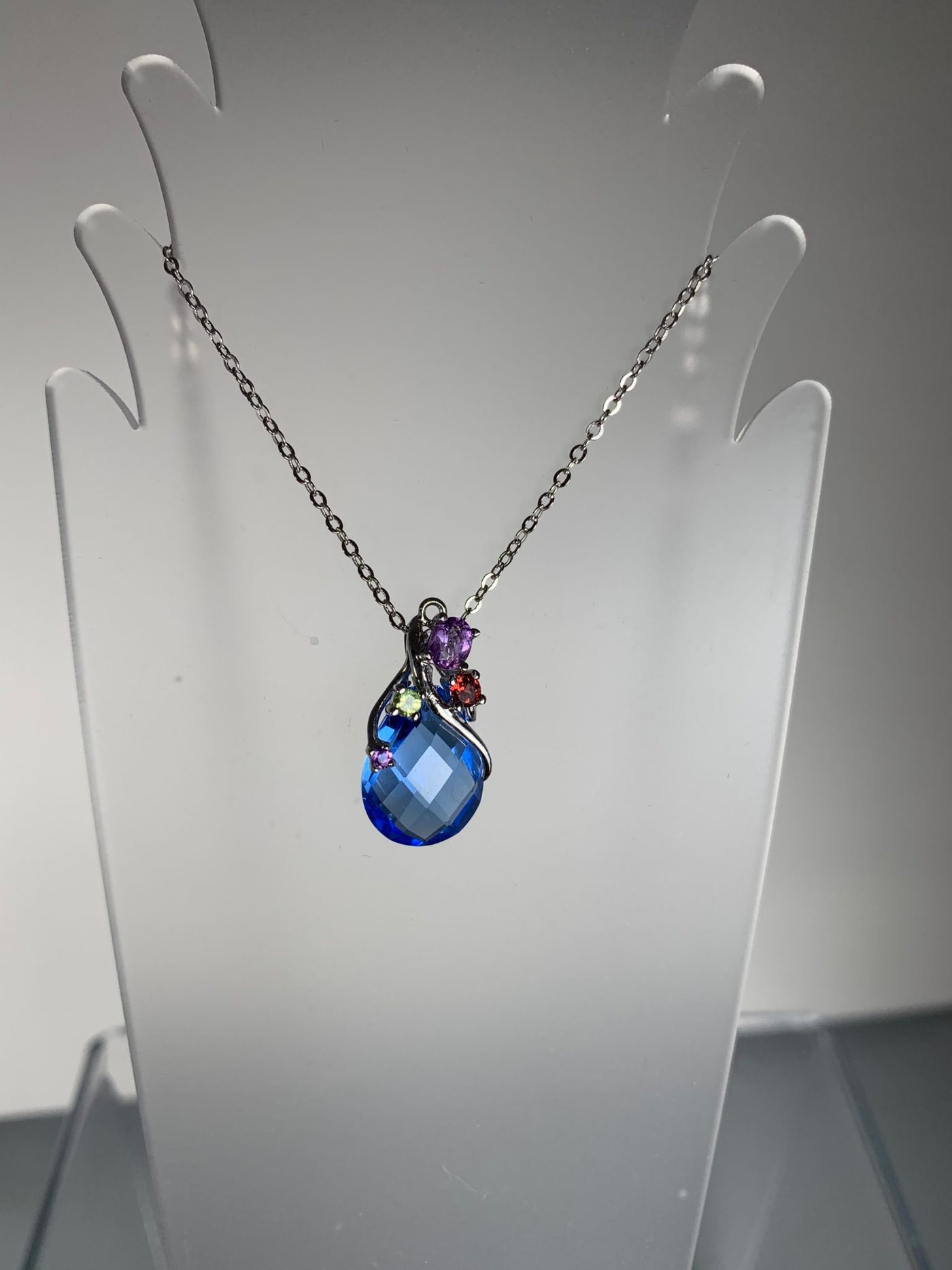 Sterling Silver and Gems Pendant