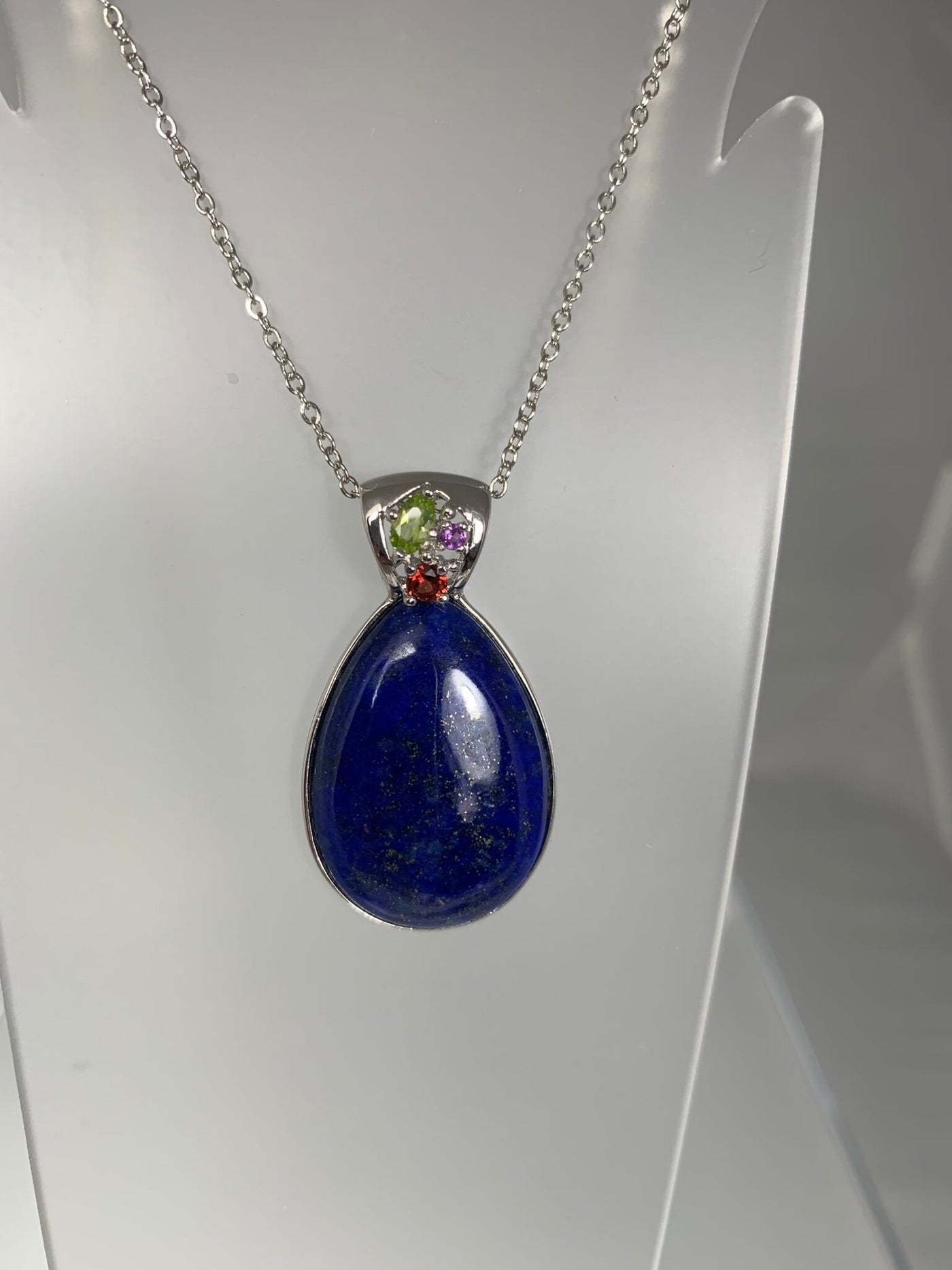 Sterling Silver and Lapis Pendant