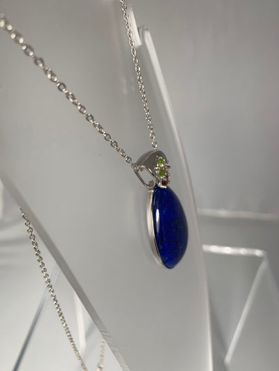 Sterling Silver and Lapis Pendant