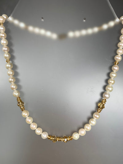 Genuine Fresh Water Pearl Necklace in 16.5"