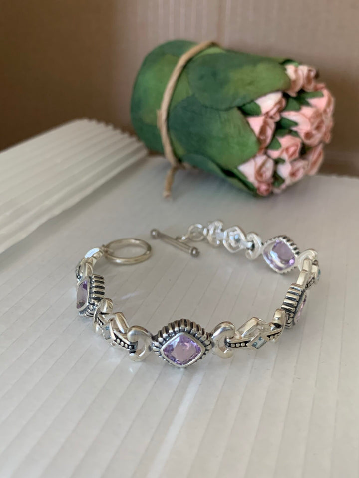 Sterling Silver Cubic Zirconia CZ Bracelet