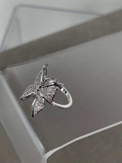 Sterling Silver Butterfly Ring - size 5