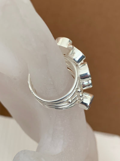 Multi Opal Ring in Sterling Silver