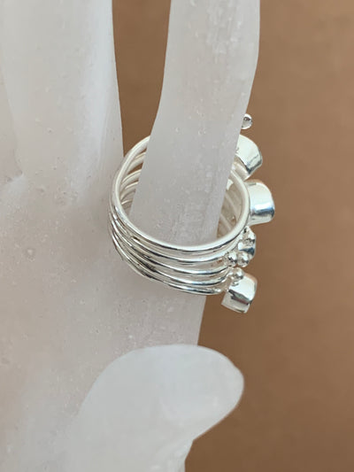Multi Opal Ring in Sterling Silver