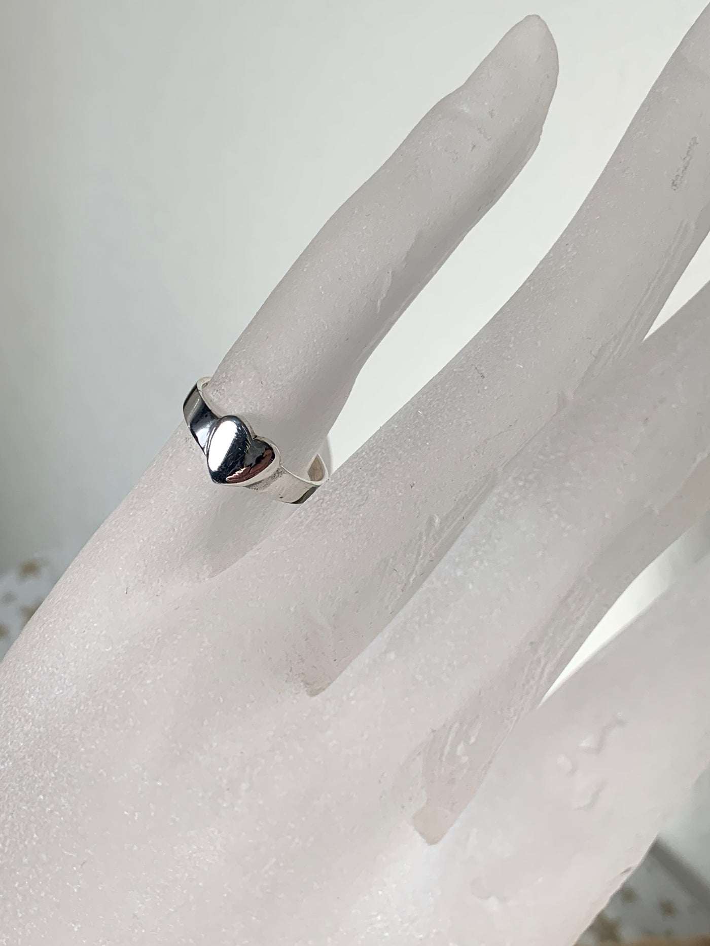 Genuine Silver Sweet Heart Ring not plated