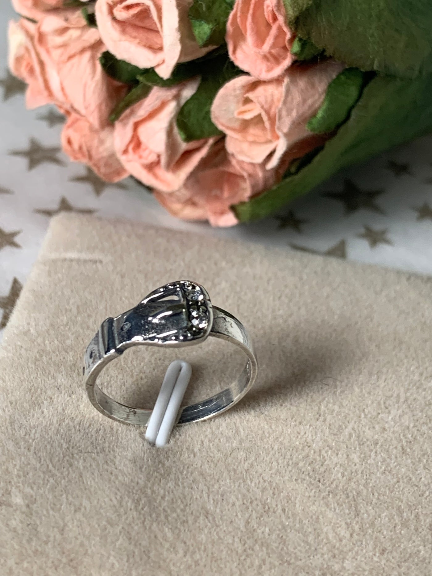 Sterling Silver Belt Buckle Ring