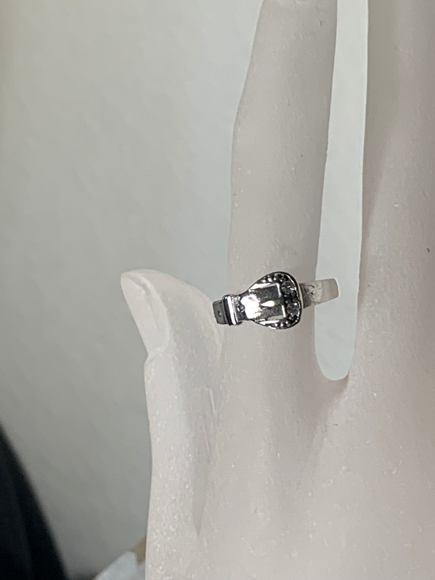 Sterling Silver Belt Buckle Ring