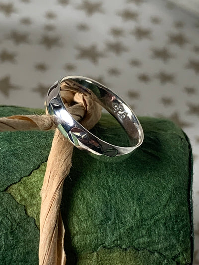 Sterling Silver "Diamond Cut" Ring