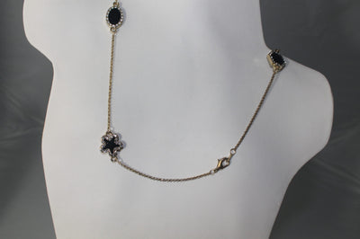 Fashion Sectional Enamel and Crystal Necklace